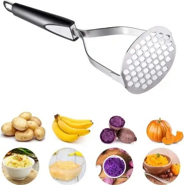 Masher Press Kitchen Tool Good Grip Hand Stainless Steel Fruit Vegetable Meat Potato Ricer Mashers