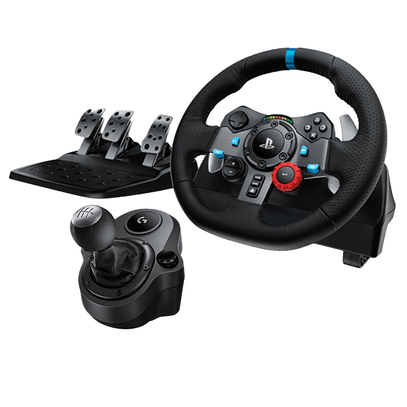 Original Volante Logitech G923 Driving Force Game Racing Steering Wheel Pedal Shift Lever Control Gamepad Video Games