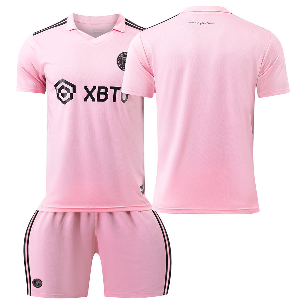 BTG INTER 23 MESSI 10# Soccer jersey MIAMI Pink Black Jersey uniforms Soccerwear Kit