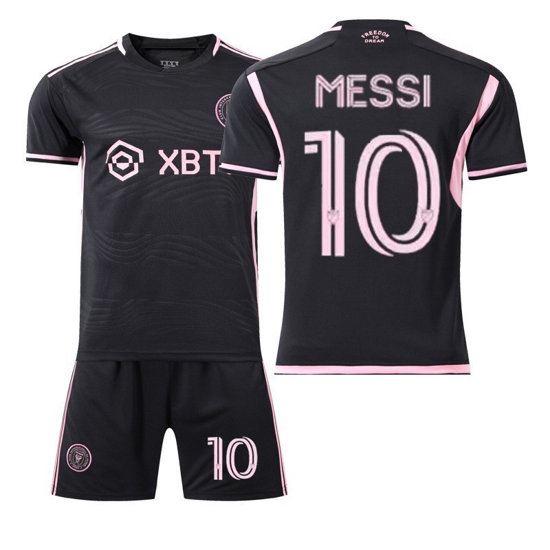 BTG INTER 23 MESSI 10# Soccer jersey MIAMI Pink Black Jersey uniforms Soccerwear Kit