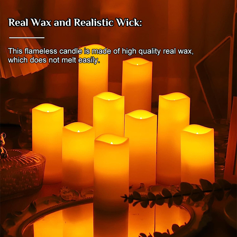 Flameless Rod Wax Electronic Candle Battery Operating Flickering Led Candle Light