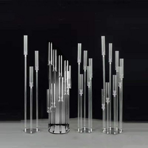 Wedding Acryl Canderlabra Personalized Tall Clear Acrylic Candle Holder