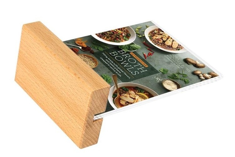 Double Sided Sign Card KTV Thick  A4 A5 A6 A7 Restaurant Clear Tabletop Acrylic T-Shaped Wood Menu Holder Stand