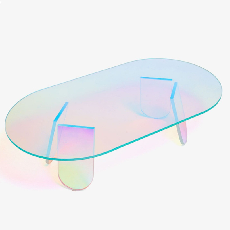 Luxury Stylish Coffee Table Living Room Acrylic Colorful Smart Modern Large Clear Rectangular  Folding Acrylic Coffee Table