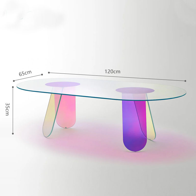 Luxury Stylish Coffee Table Living Room Acrylic Colorful Smart Modern Large Clear Rectangular  Folding Acrylic Coffee Table