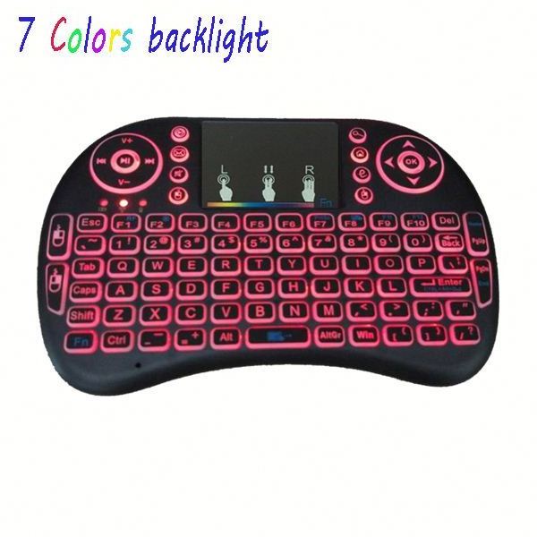 Stock Available High Quality Lithium Rechargeable Bettery USB Wireless Mini Multimedia Keyboard Backlit i8