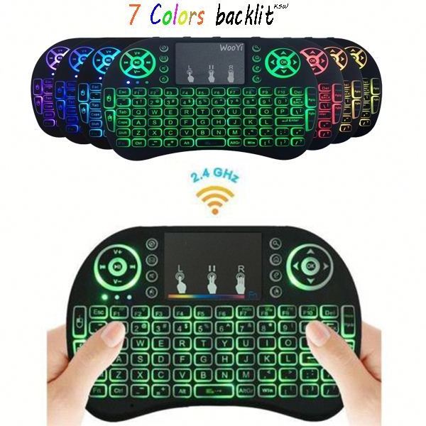 Stock Available High Quality Lithium Rechargeable Bettery USB Wireless Mini Multimedia Keyboard Backlit i8