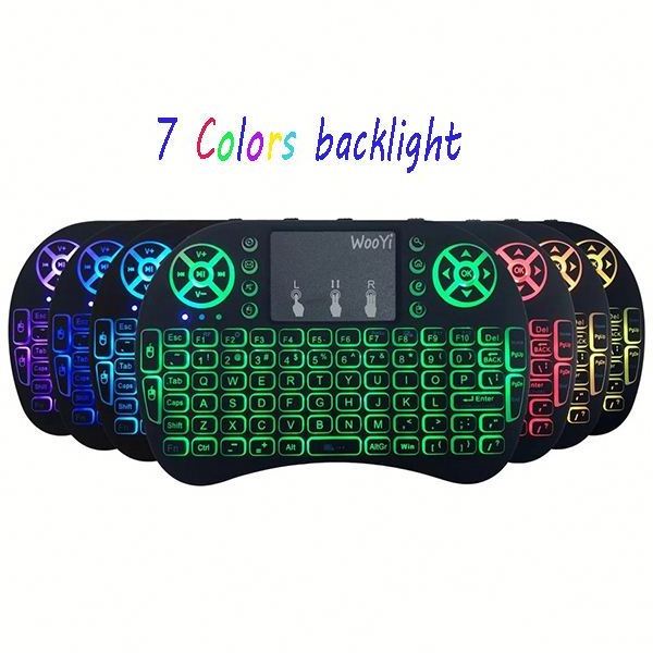 Stock Available High Quality Lithium Rechargeable Bettery USB Wireless Mini Multimedia Keyboard Backlit i8