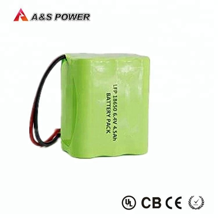 Lithium iron phosphate battery 18650 2S1P rechargeable 1500mah 6.4v 1.5ah lifepo4 battery pack