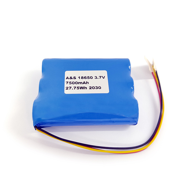 18650 li-ion battery 3.7v 6000mah 6600mah 7500mah 7800mah 3p lithium ion battery pack for led light