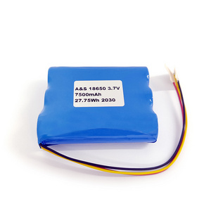 18650 li-ion battery 3.7v 6000mah 6600mah 7500mah 7800mah 3p lithium ion battery pack for led light