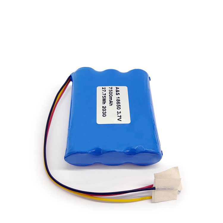 18650 li-ion battery 3.7v 6000mah 6600mah 7500mah 7800mah 3p lithium ion battery pack for led light