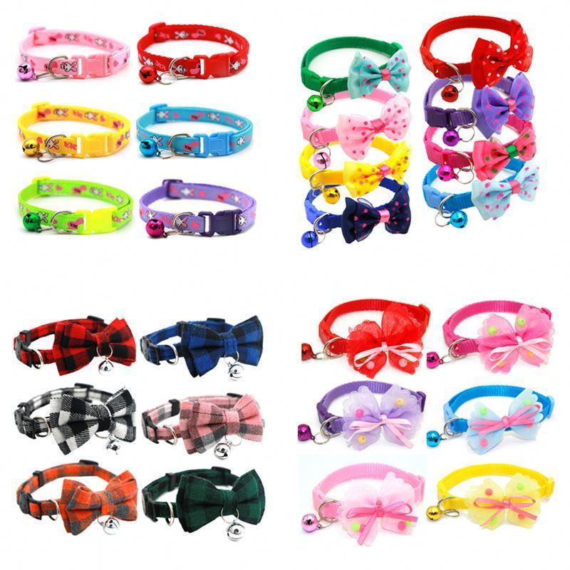 Quick release Adjustable Breakaway pet collar glitter with colorful bell collar for dogs and cats