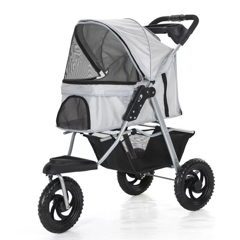 Wholesale 3 Wheels Pet Stroller Puppy Dog Carrier Detachable Pet Stroller For Dogs