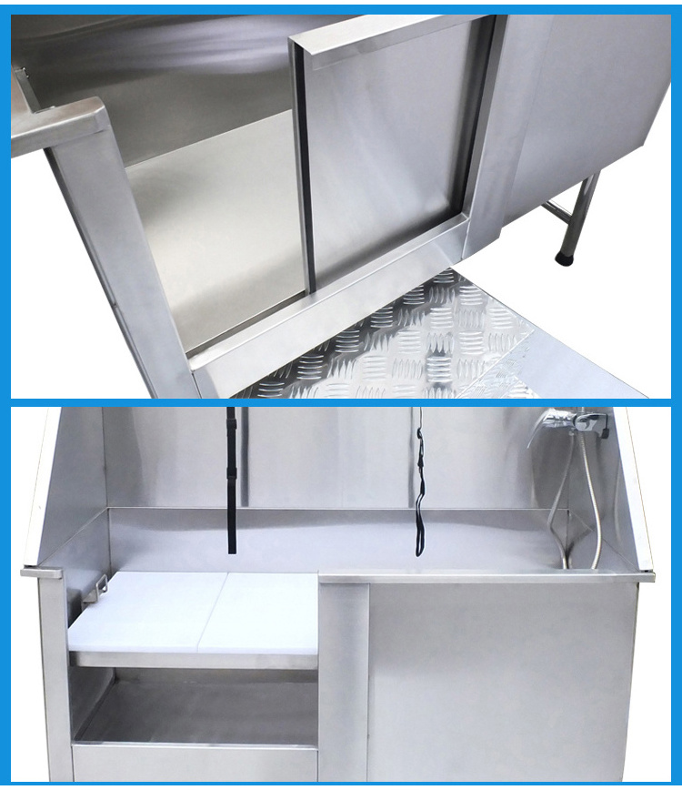 Wholesale Customized 304 Stainless steel Dog Bath Tub Pet Grooming Washing Station Bathtub