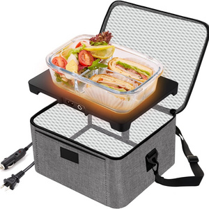 Home portable microwave oven 12V 24V 110V Car Food Warmer Heated Lunch Box buffet food warmer for camping/road trip