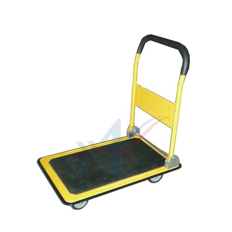 Factory Price Foldable Hand Platform Truck Trolley Steel OEM Powder Coating Mobile Blueprint Storage Cart 1 Set Pallet Trolleys