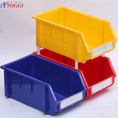 good quality blue stackable plastic box used for storage