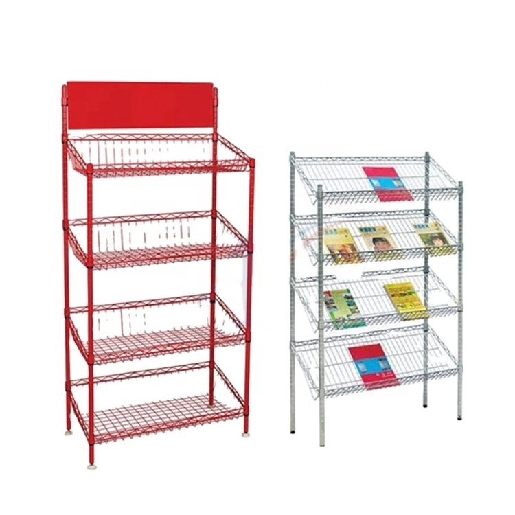 700*350*13500mm  4 tiers light duty metal wire storage shelf