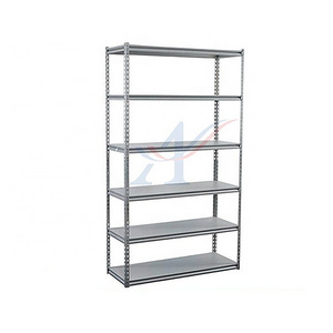 foldable industrial metal slotted angle iron storage shelf