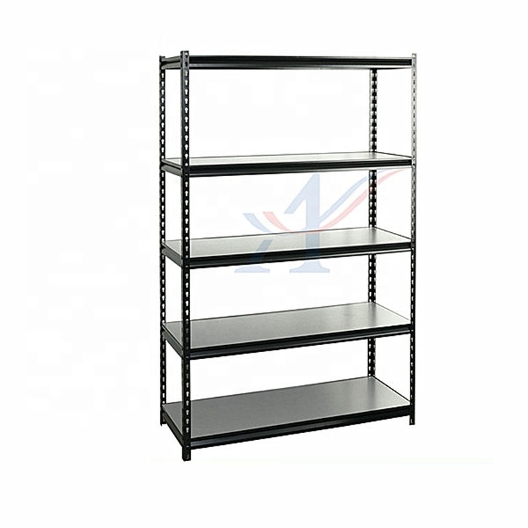 foldable industrial metal slotted angle iron storage shelf