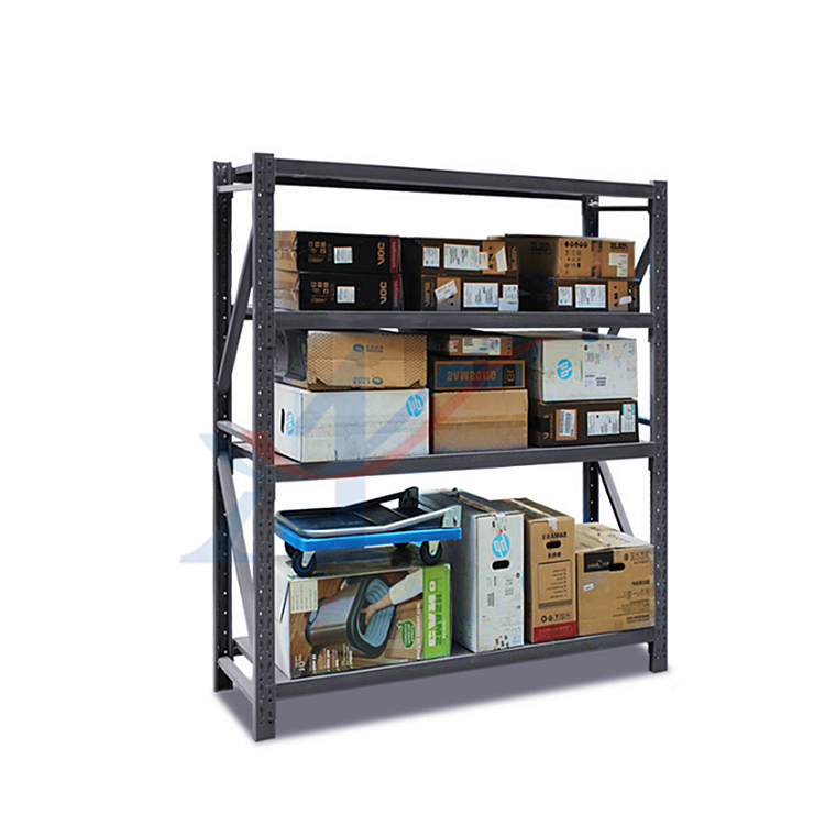 Customized  medium duty industrial black storage steel rack display stand shelf