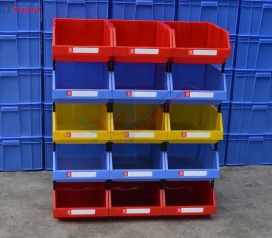 good quality blue stackable plastic box used for storage