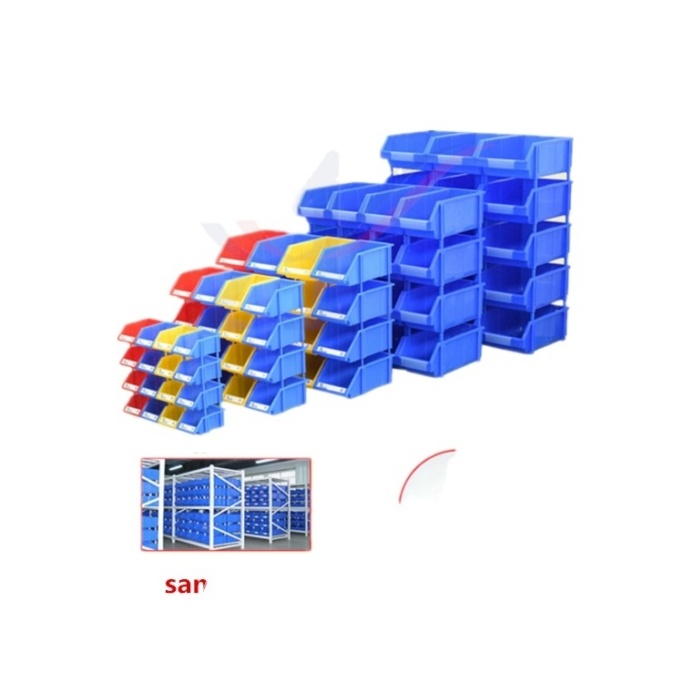 good quality blue stackable plastic box used for storage