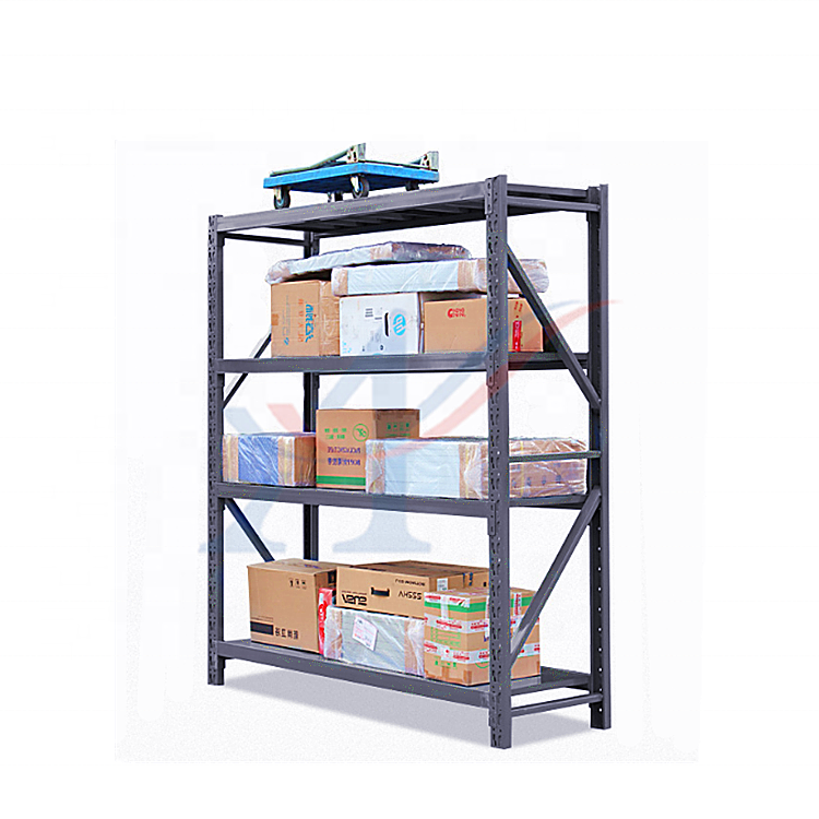 Customized  medium duty industrial black storage steel rack display stand shelf