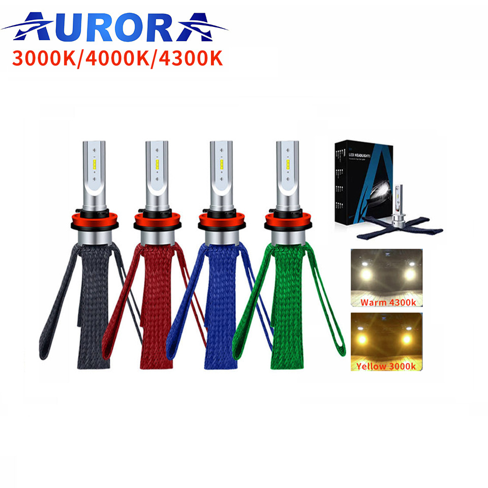 AURORA 3000k 4000K 4300K Led Car headlamp H4 H11 H13 H16 H7 LED Headlight bulb 12V 24V Auto Led Headlight bulbs