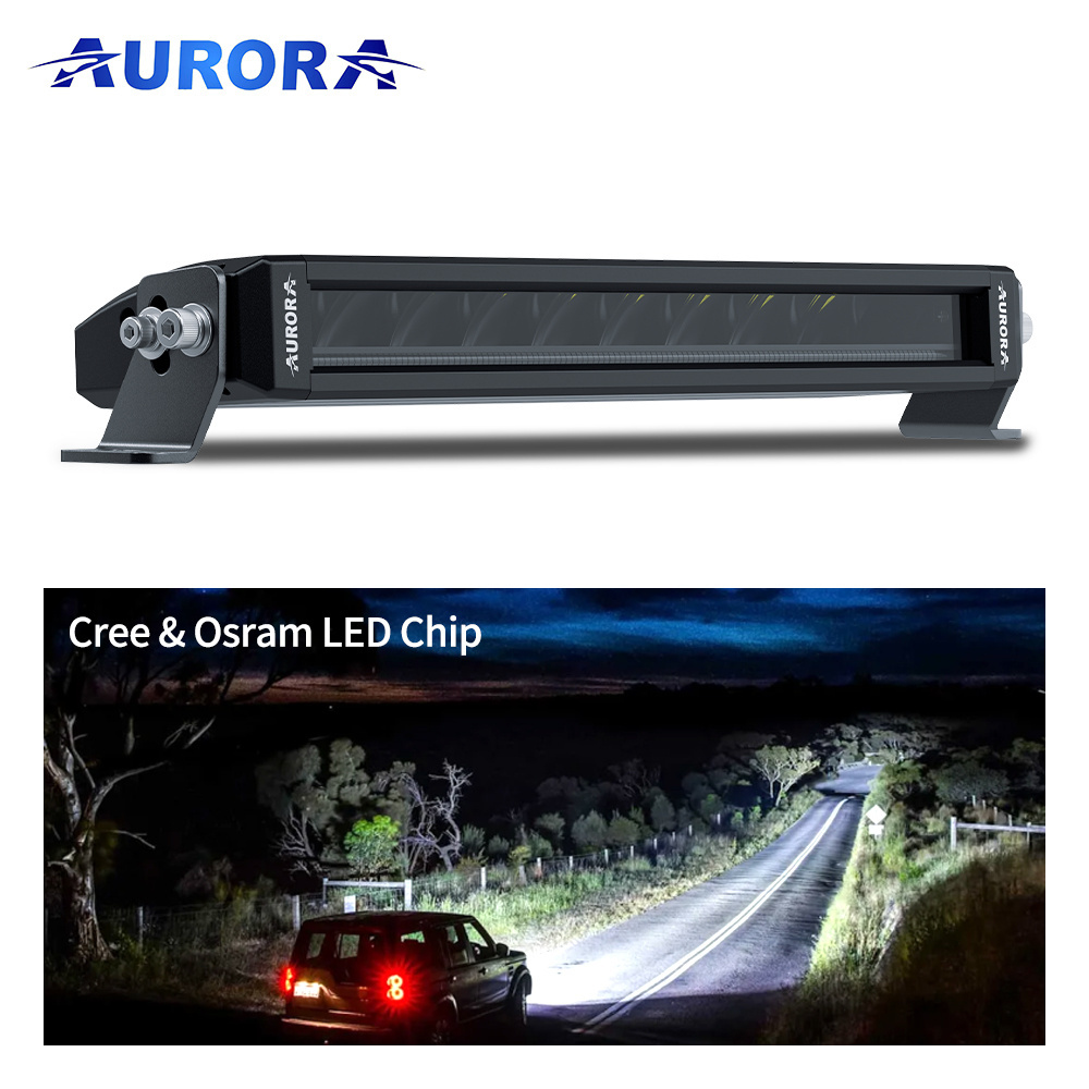 Aurora Patented 6 inch LED Light Driving RGB Backlight Offroad Light Bar atv utv led light