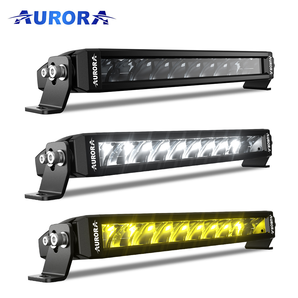 Aurora 10inch Car Led Light Bar for ATU 150W White and Golden Yellow Single Row LED Light Bar For Cars Offroad