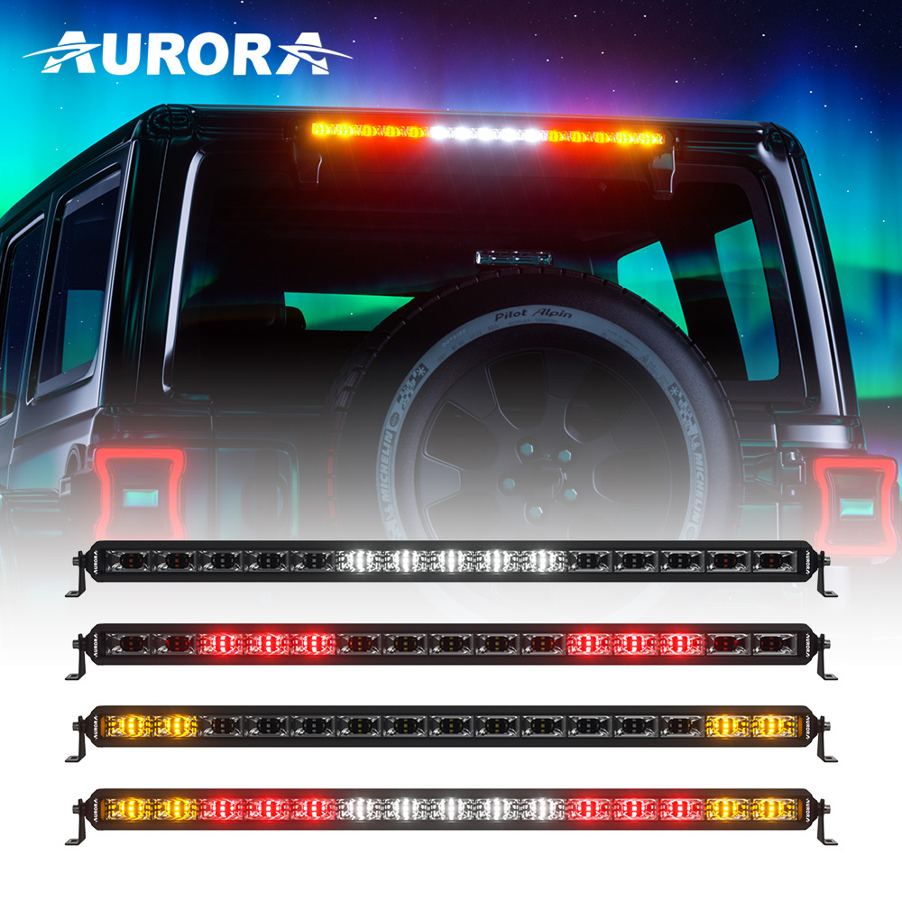 Aurora patented signal led light bar 30 inch screwless Offroad car Led Warning Light Bar for trucks car tail light