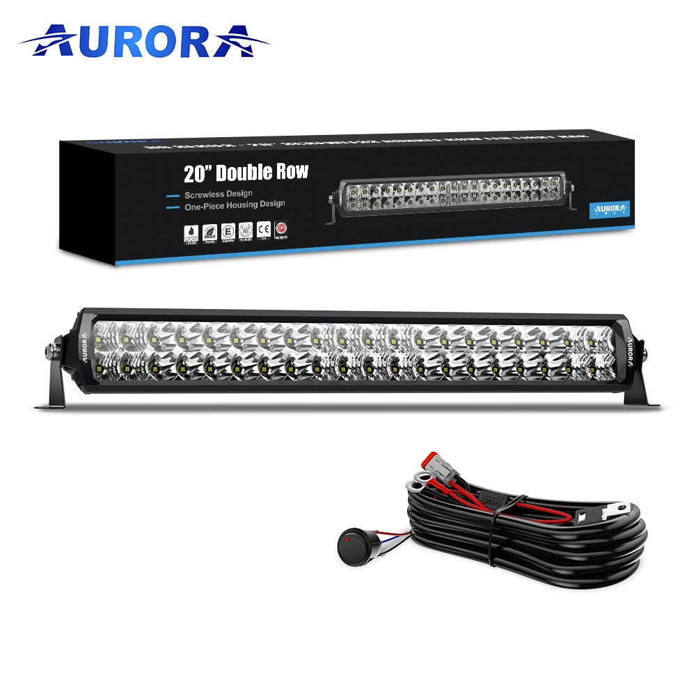 Factory Supply E-mark 20 Inch Dual Row Motorcycle LED Light Bar