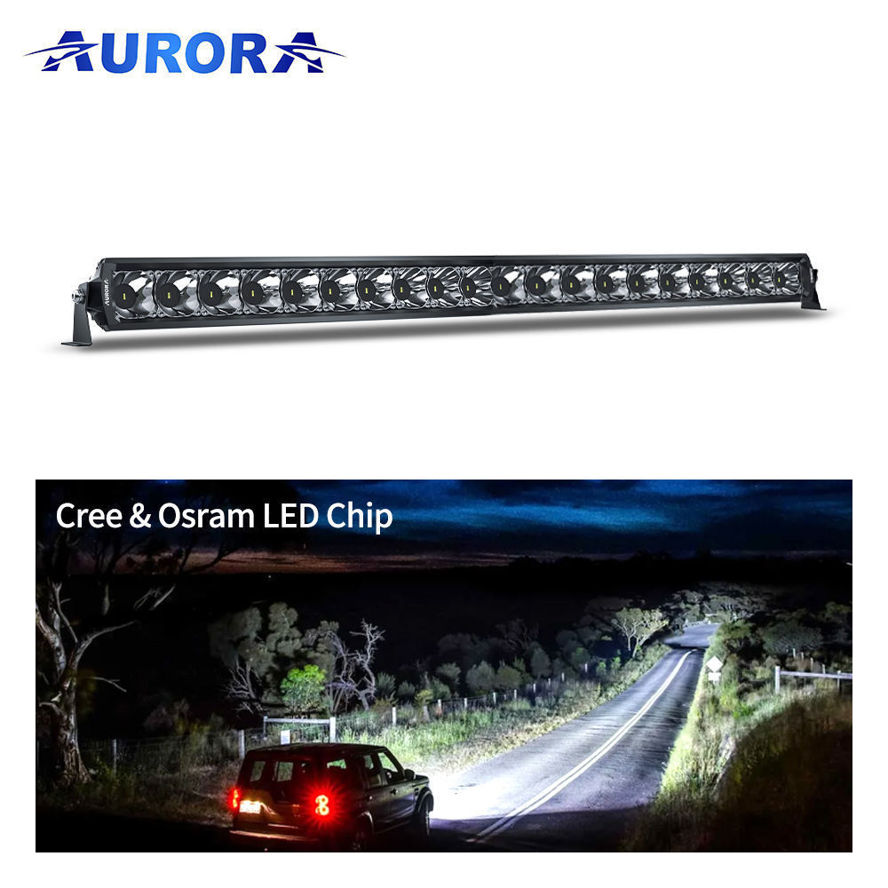 AURORA Light Bar Screwless 40 inch RGB Led Light Bar Aurora barra de luz Off Road Led Lights for Truck