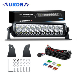 10 inch Dual Row Driving Light Bar 60W Bumper Led Off Road Light Bar for Bad Weather Snowy Rain And Fog Weather