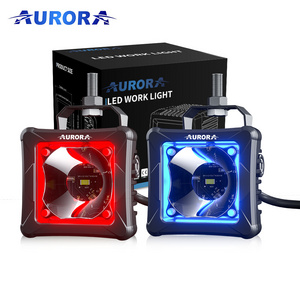 Aurora New Design 30w RGB light cube halo led RGB working light For 4x4 Farming trucks Tractor