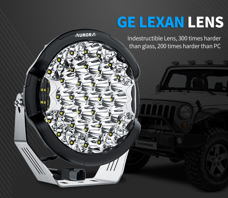 High Power 4x4 Truck Offroad Led Driving Light with side shooter IP68K Car Spot Light Super Bright Round Led Spotlight