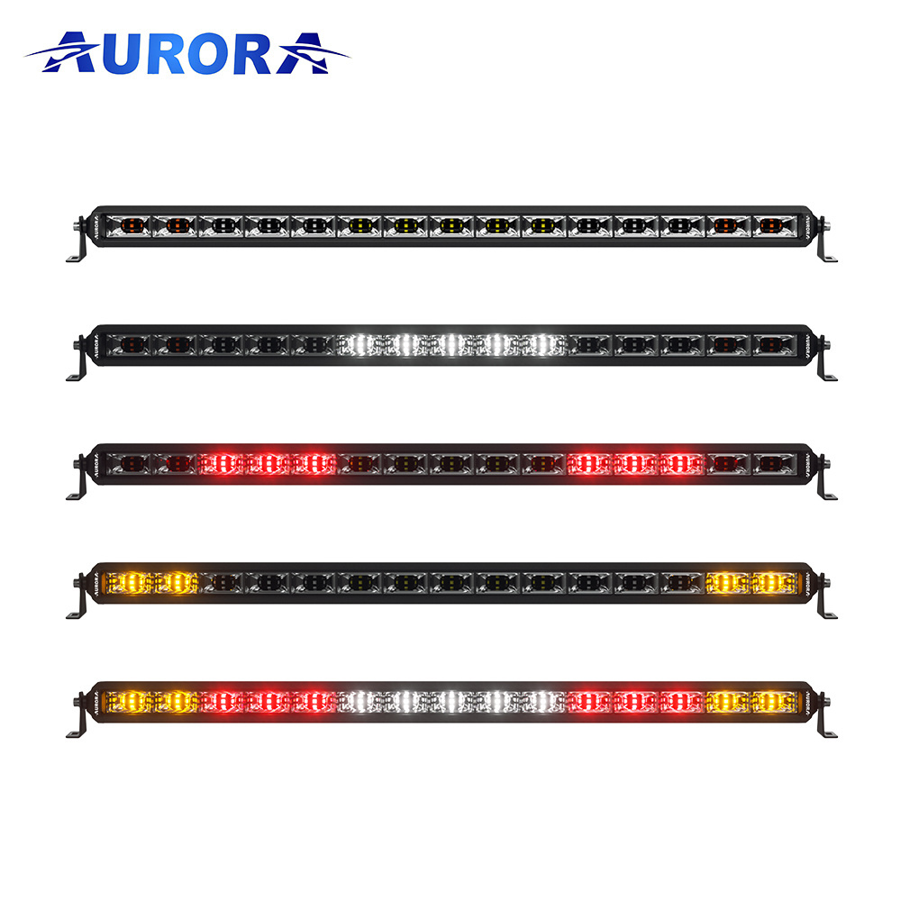 Aurora patented signal led light bar 30 inch screwless Offroad car Led Warning Light Bar for trucks car tail light