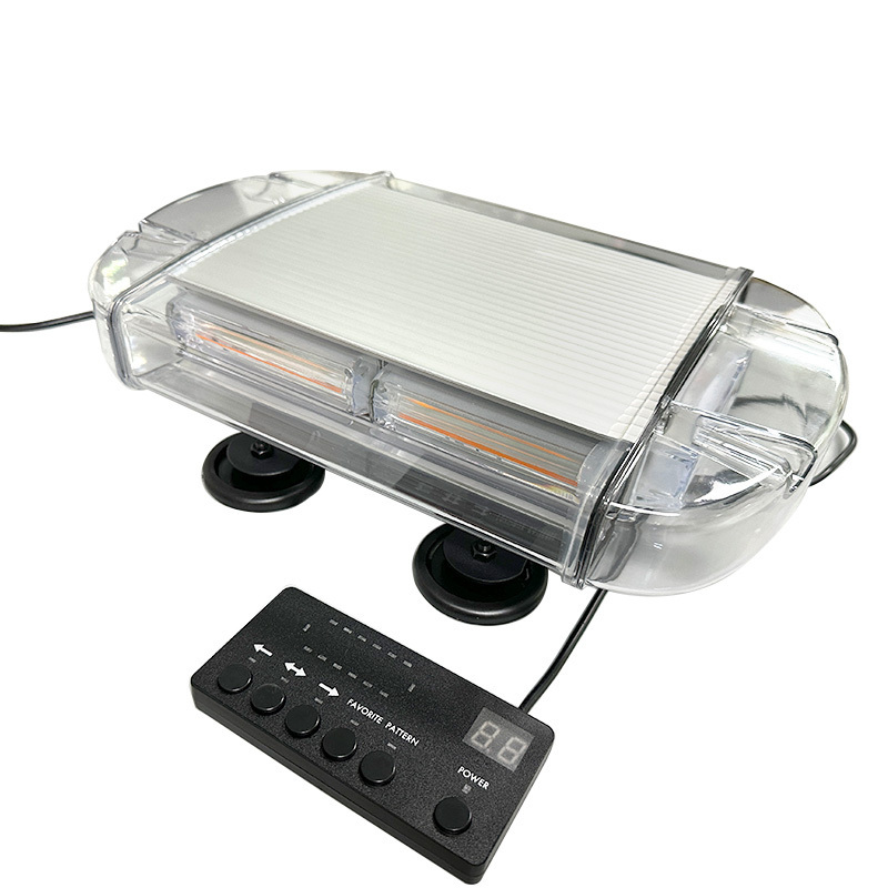 ADT Yellow white 3D LED strobe light bar amber roof top double side emergency warning flash light