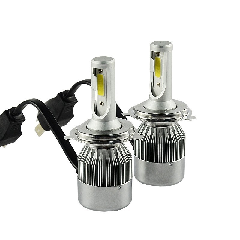 ADT COB 8000LM 72w h4 led headlight 9005 9006 super bright H11 led auto headlight H7 built-in Fan c6 led headlight H4 LED