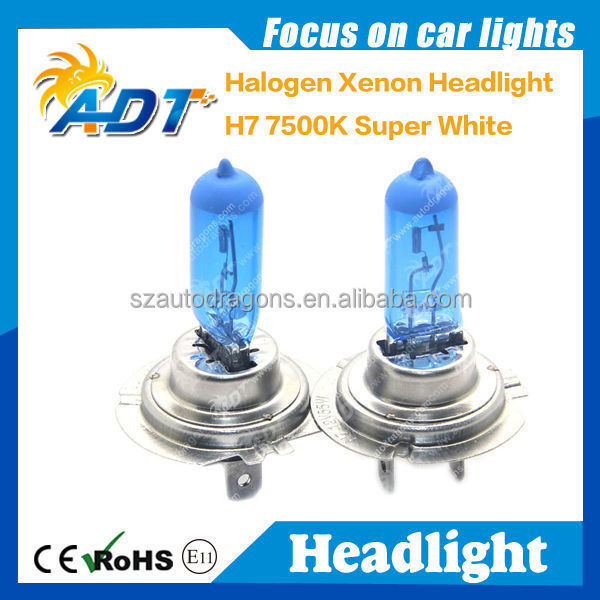 H7 Plasma Halogen Bulb 55W 12V Super White 7500K Xenon Bulb Krypton Gases