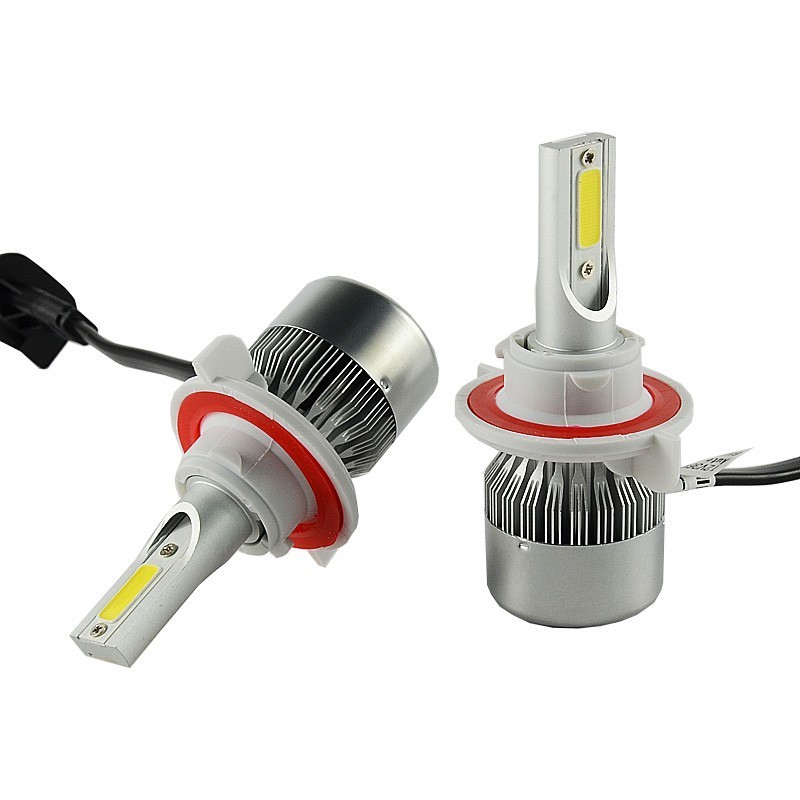 ADT COB 8000LM 72w h4 led headlight 9005 9006 super bright H11 led auto headlight H7 built-in Fan c6 led headlight H4 LED