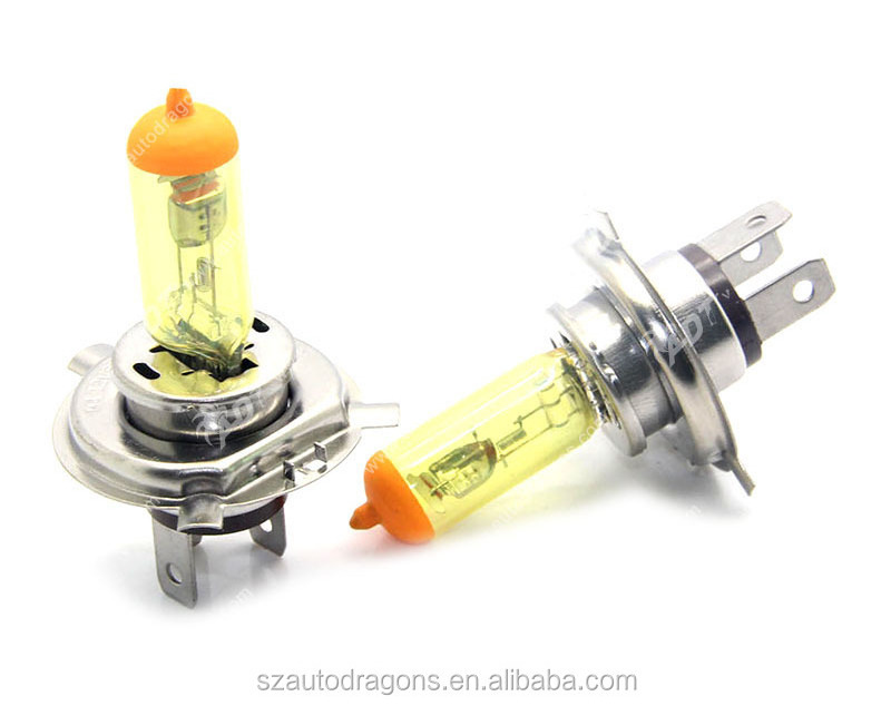 Yellow light bulb h4/car halogen bulb/xenon h4 halogen bulb