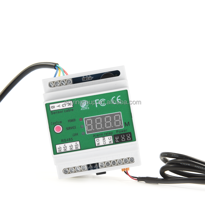 High Sensitive Locating Water Leak Alarm Controller For Data Center 4 Core Water Leak Sensor Cable Water Leakage Detector