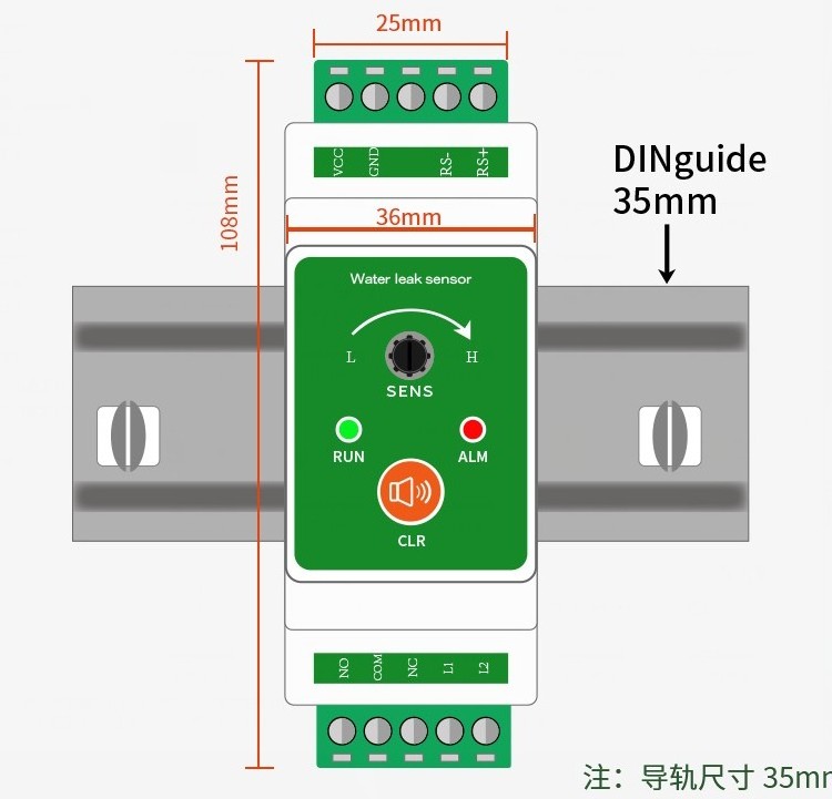 Quick Response Dry Contact Water Leakage Alarm Controller