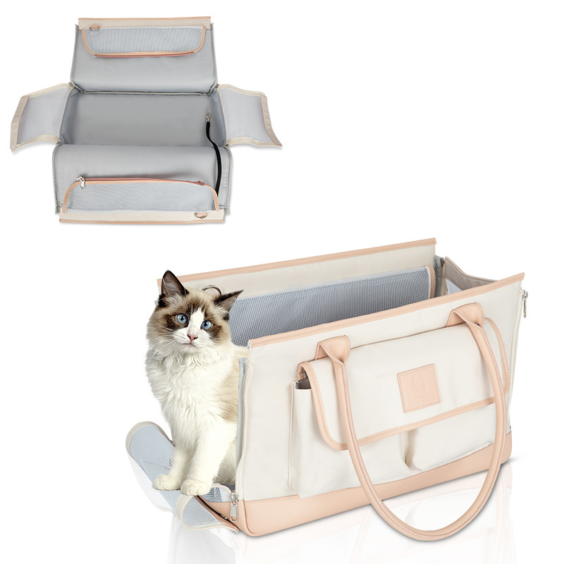 Small Medium Cat Dog Carrier Soft-Sided Pets Travel Carriers Airline Approved Pet Carrier