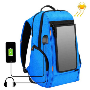 custom travel durable waterproof multi-function smart panel solar power backpack