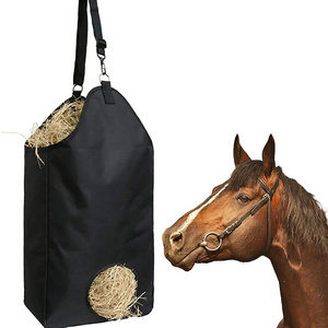 Hay Feeder Bag for Horses,black Feeder, Hanging Feeder Mesh Bottom Stall Trailer Hay Bags