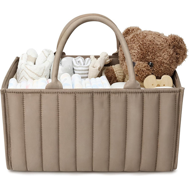 BSCI Factory Diary Baby Diaper Caddy Organizer Stylish Nursery Storage Basket Baby Caddy Organizer for Diaper Station